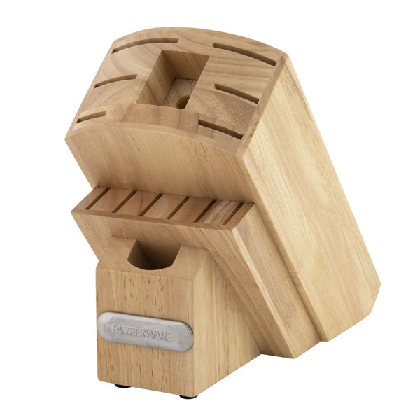 Farberware Triple Riveted Knife Block Set, 15Piece, Natural